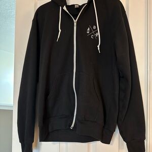 Bottlecraft Black Zip-Up Hoodie with White Logo